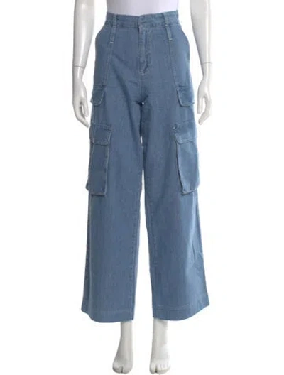 Pre-owned Frame Wide Leg Pants In Blue