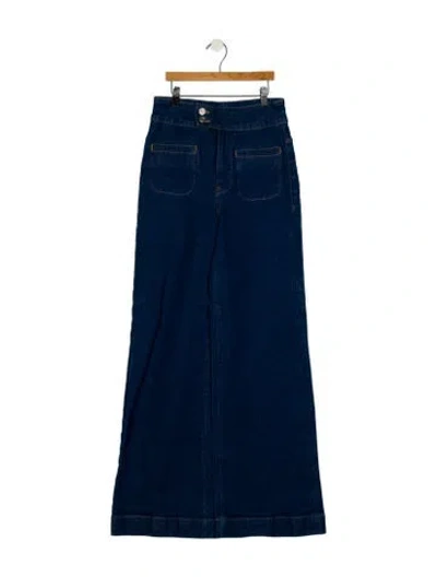 Pre-owned Frame Wide Leg Pants In Blue