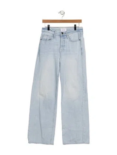 Pre-owned Frame Wide Leg Pants In Blue
