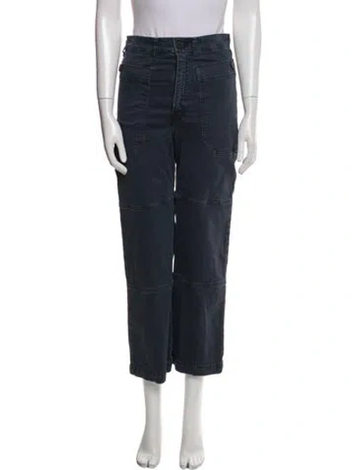 Pre-owned Frame Wide Leg Pants In Blue