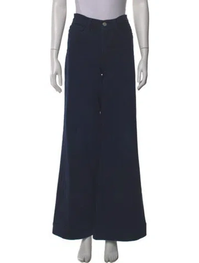 Pre-owned Frame Wide Leg Pants In Blue