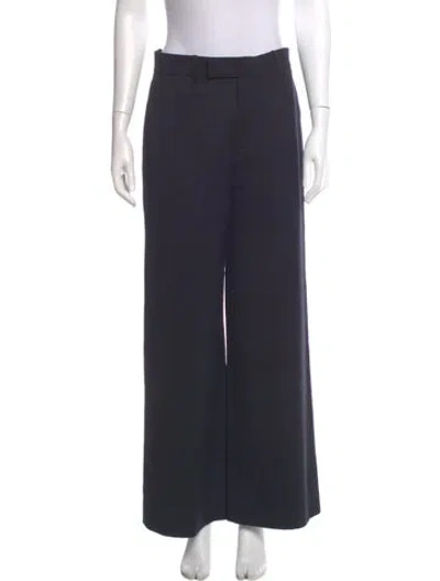 Pre-owned Frame Wide Leg Pants In Blue