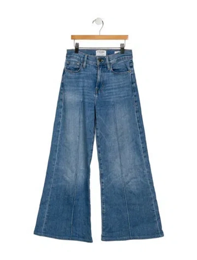 Pre-owned Frame Wide Leg Pants In Blue