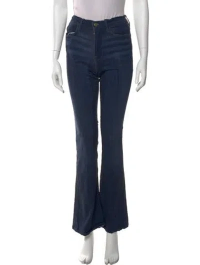Pre-owned Frame Wide Leg Pants In Blue