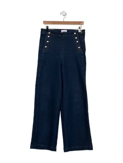Pre-owned Frame Wide Leg Pants In Blue
