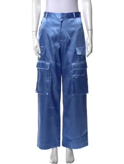 Pre-owned Frame Wide Leg Pants In Blue