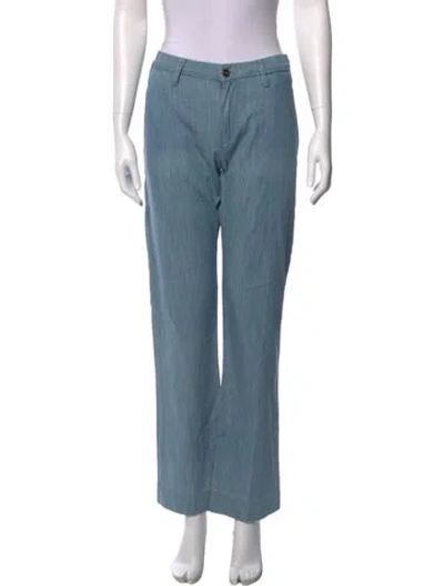Pre-owned Frame Wide Leg Pants In Blue