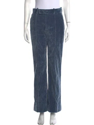 Pre-owned Frame Wide Leg Pants In Blue