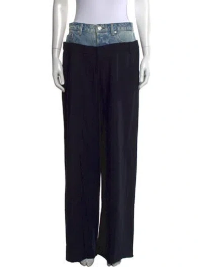 Pre-owned Frame Wide Leg Pants In Blue
