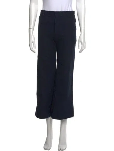 Pre-owned Frame Wide Leg Pants In Blue