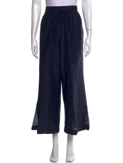 Pre-owned Frame Wide Leg Pants In Blue