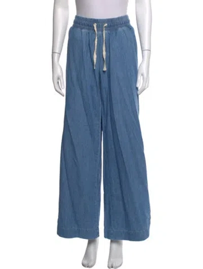 Pre-owned Frame Wide Leg Pants In Blue