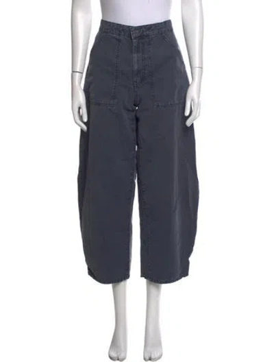 Pre-owned Frame Wide Leg Pants In Blue