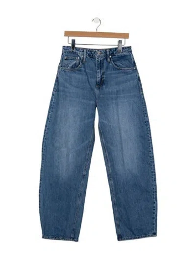 Pre-owned Frame Wide Leg Pants In Blue