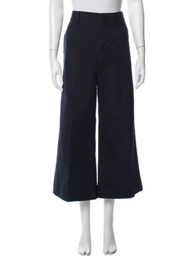 Pre-owned Frame Wide Leg Pants In Blue