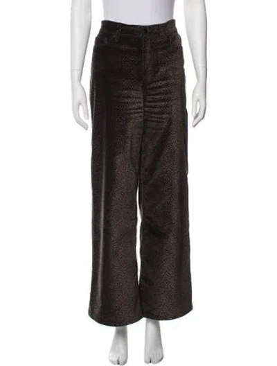 Pre-owned Frame Wide Leg Pants In Brown