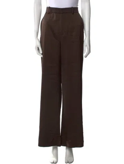 Pre-owned Frame Wide Leg Pants In Brown