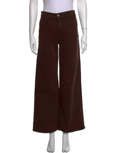 Pre-owned Frame Wide Leg Pants In Brown
