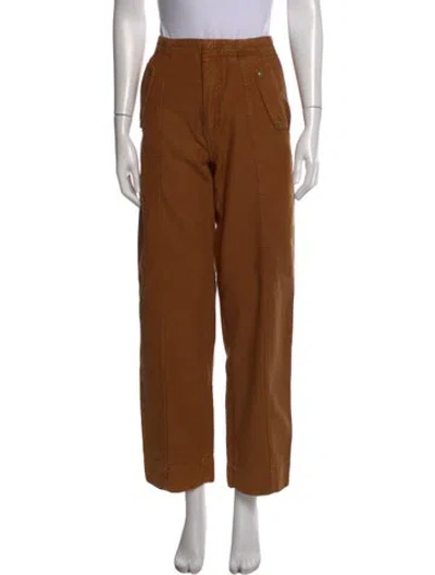 Pre-owned Frame Wide Leg Pants In Brown