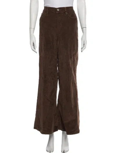 Pre-owned Frame Wide Leg Pants In Brown
