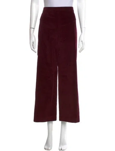 Pre-owned Frame Wide Leg Pants In Burgundy