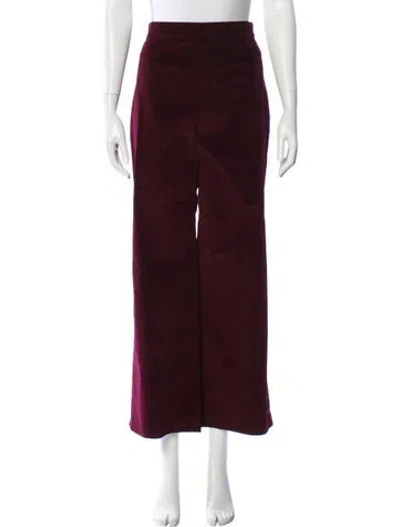 Pre-owned Frame Wide Leg Pants In Burgundy