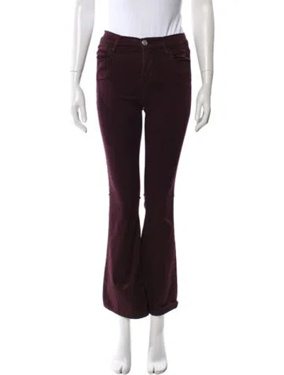 Pre-owned Frame Wide Leg Pants In Burgundy