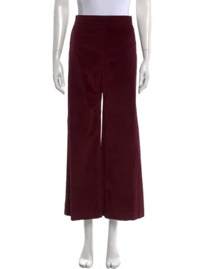 Pre-owned Frame Wide Leg Pants In Burgundy