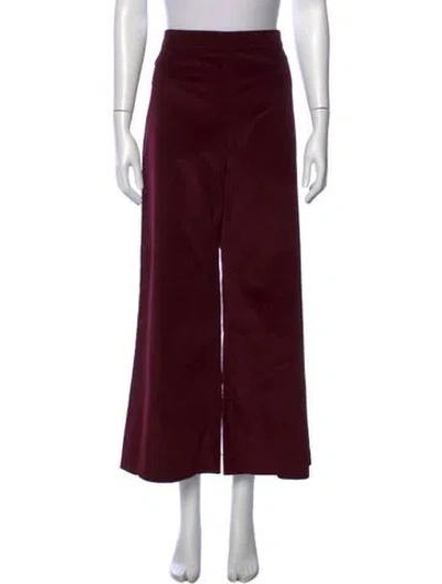 Pre-owned Frame Wide Leg Pants In Burgundy