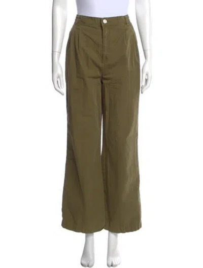 Pre-owned Frame Wide Leg Pants In Green