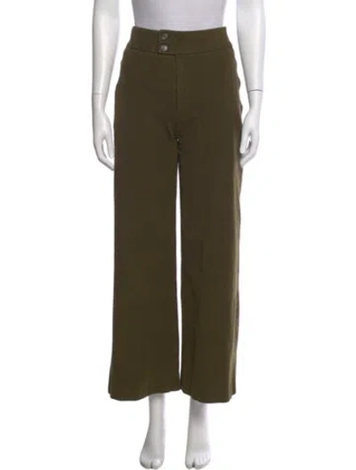Pre-owned Frame Wide Leg Pants In Green