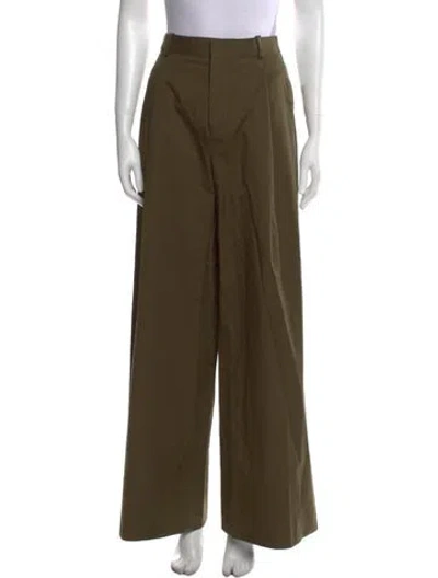 Pre-owned Frame Wide Leg Pants In Green