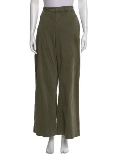 Pre-owned Frame Wide Leg Pants In Green
