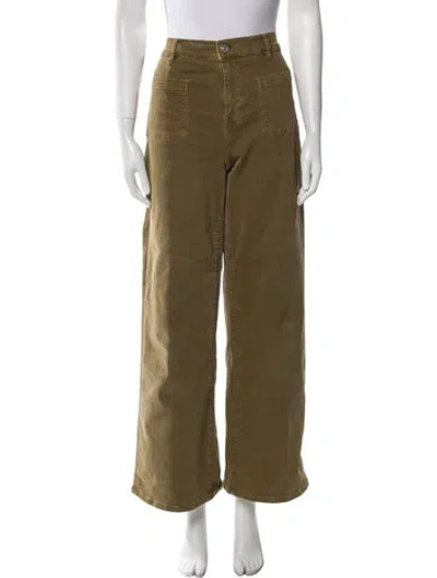 Pre-owned Frame Wide Leg Pants In Green