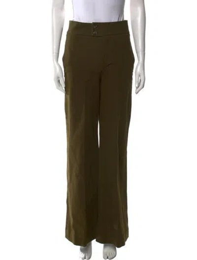 Pre-owned Frame Wide Leg Pants In Green