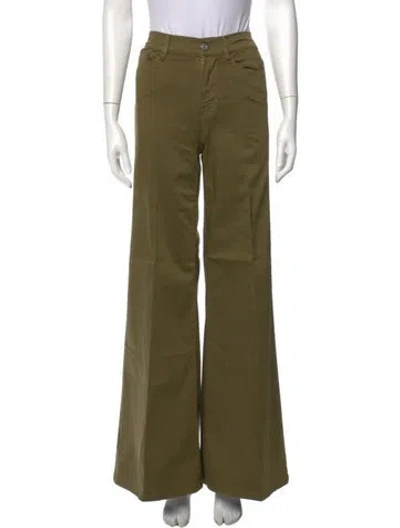 Pre-owned Frame Wide Leg Pants In Green
