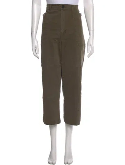 Pre-owned Frame Wide Leg Pants In Green