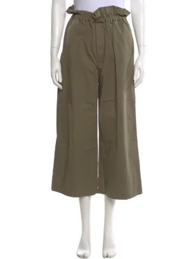 Pre-owned Frame Wide Leg Pants In Green