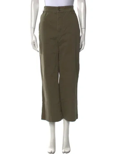 Pre-owned Frame Wide Leg Pants In Green