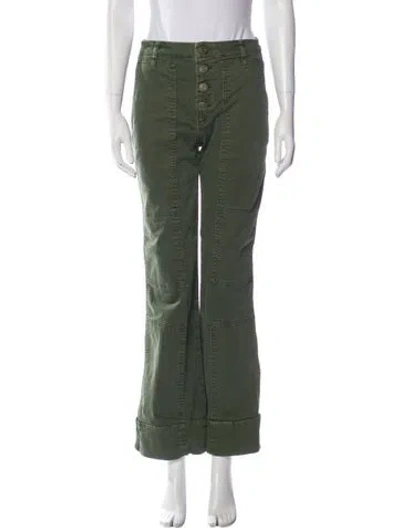 Pre-owned Frame Wide Leg Pants In Green