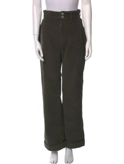 Pre-owned Frame Wide Leg Pants In Green