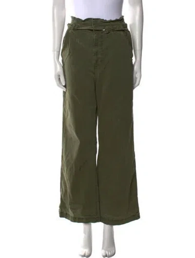 Pre-owned Frame Wide Leg Pants In Green