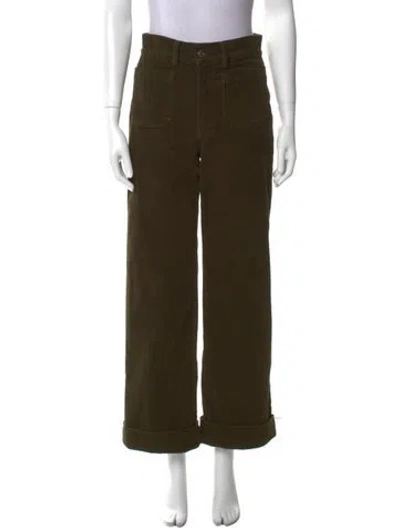 Pre-owned Frame Wide Leg Pants In Green