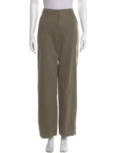 Pre-owned Frame Wide Leg Pants In Green