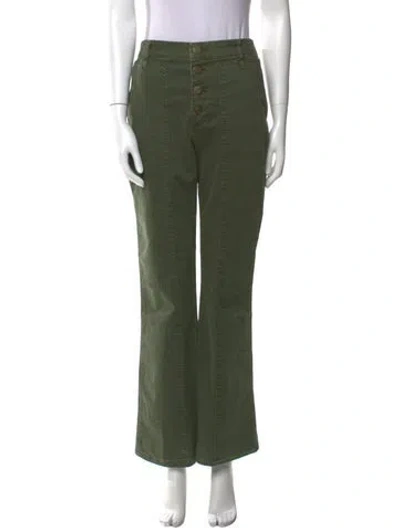 Pre-owned Frame Wide Leg Pants In Green