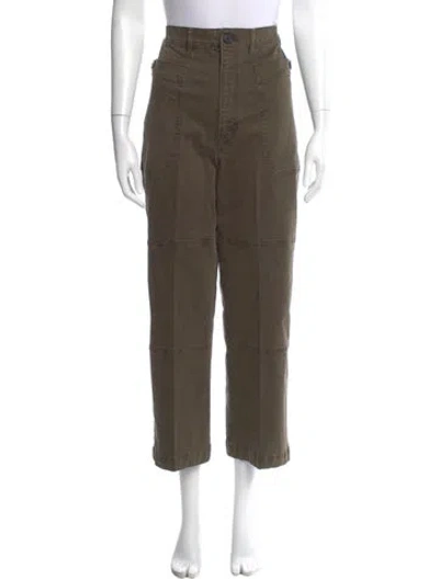 Pre-owned Frame Wide Leg Pants In Green