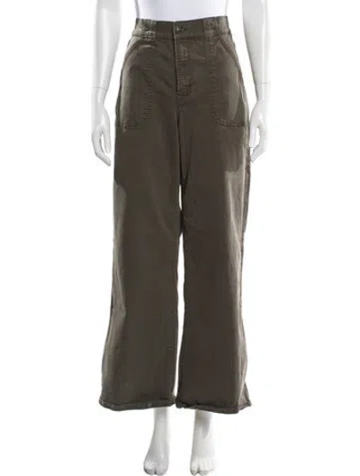 Pre-owned Frame Wide Leg Pants In Green