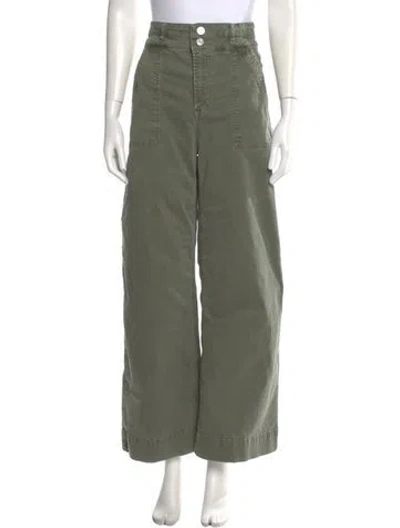 Pre-owned Frame Wide Leg Pants In Green