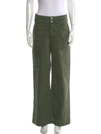 Pre-owned Frame Wide Leg Pants In Green