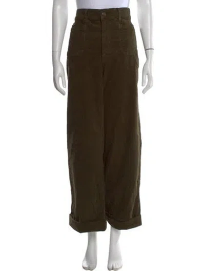 Pre-owned Frame Wide Leg Pants In Green